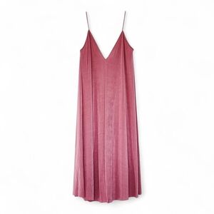 Zara Pink Slip Spaghetti Strap Midi Dress Women's Size S NWT